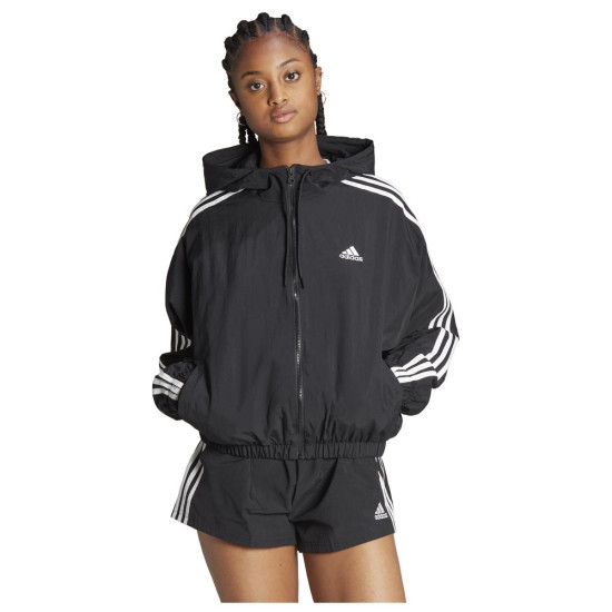 Adidas Γυναικείο αντιανεμικό μπουφάν Essentials 3-Stripes Woven Windbreaker